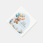 Teddy Bear Boho Boy Baby shower Servet (Hoek)