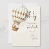Teddy Bear Boho Nursery Baby shower Kaart (Voorkant)