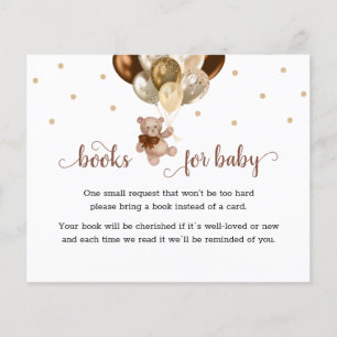 Teddy Bear Book Request Baby shower Enclosure