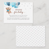 Teddy Bear Book Request Baby shower Enclosure Informatiekaartje (Voorkant / Achterkant)