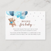 Teddy Bear Book Request Baby shower Enclosure Informatiekaartje (Voorkant)
