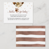 Teddy Bear Book Request Baby shower Enclosure Informatiekaartje (Voorkant / Achterkant)