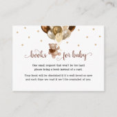 Teddy Bear Book Request Baby shower Enclosure Informatiekaartje (Voorkant)
