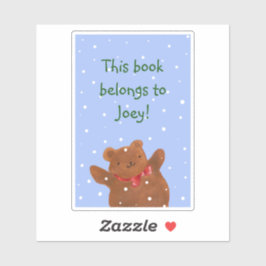Teddy Bear Bookplaat Sticker
