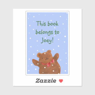 Teddy Bear Bookplaat Sticker