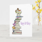 Teddy Bear Books Birthday Card Kaart (Gele Bloem)
