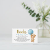 Teddy Bear Books for Baby Request Card Informatiekaartje (Staand voorkant)