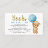 Teddy Bear Books for Baby Request Card Informatiekaartje (Voorkant)