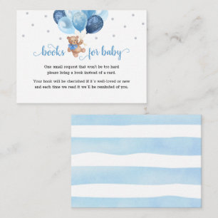 Teddy Bear Books voor Baby Baby shower Informatiekaartje