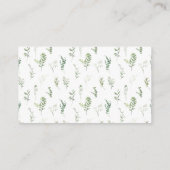 Teddy Bear Bow Greenery Baby shower Luier Raffle Informatiekaartje (Achterkant)