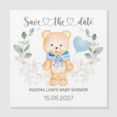 Teddy Bear Boy Baby shower Bewaar de datum (Voorkant)