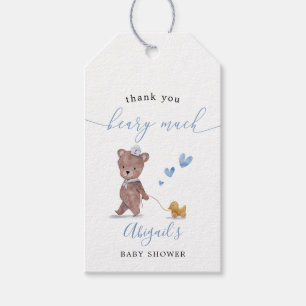 Teddy Bear Boy Baby shower Favor Cadeaulabel