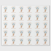 Teddy Bear Boy Baby shower inpakpapier (Vlak)