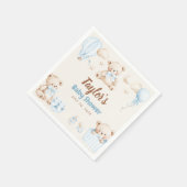 Teddy Bear Boy Baby Shower Paper Napkin Servet (Hoek)
