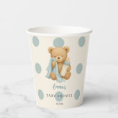 Teddy Bear Boy Baby shower papieren bekers (Achterkant)