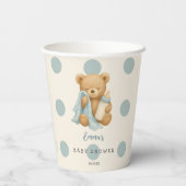Teddy Bear Boy Baby shower papieren bekers (Achterkant)
