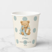 Teddy Bear Boy Baby shower papieren bekers (Voorkant)