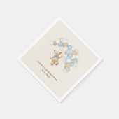 Teddy Bear Boy Baby Shower Servet (Hoek)