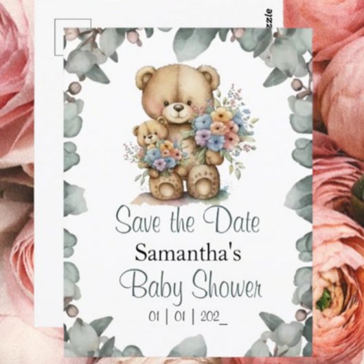 Teddy Bear Boy Baby shower Thema