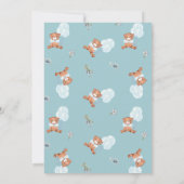 Teddy Bear Boy Baby shower Uitnodiging (Achterkant)