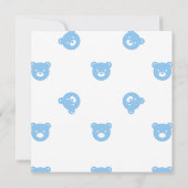 Teddy Bear Boy Baby shower Uitnodiging (Achterkant)