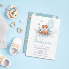 Teddy Bear Boy Baby shower Uitnodiging