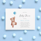 Teddy Bear Boy Baby shower Uitnodiging