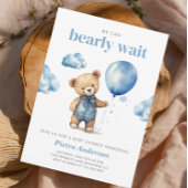 Teddy Bear Boy Baby shower Uitnodiging