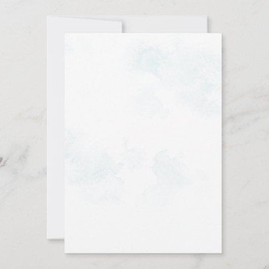 Teddy Bear Boy Baby shower Uitnodiging (Achterkant)