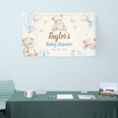 Teddy Bear Boy Baby Shower Welcome Banner Sign (Beurs)