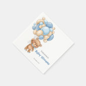 Teddy Bear Boy Baby shower - Wit Servet (Hoek)