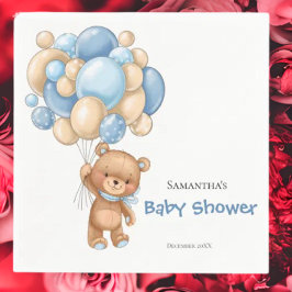 Teddy Bear Boy Baby shower - Wit Servet