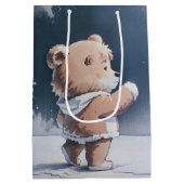 Teddy Bear Boy Barly Wacht Baby shower Medium Cadeauzakje (Achterkant)