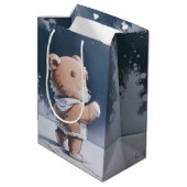 Teddy Bear Boy Barly Wacht Baby shower Medium Cadeauzakje (Achterkant Gekanteld)