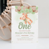 Teddy Bear Boy Beer met ballonnen Verjaardag Kaart