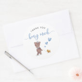 Teddy Bear Boy Birthday Dank je wel veel Ronde Sticker (Envelop)