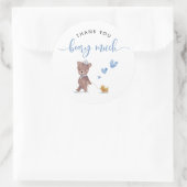Teddy Bear Boy Birthday Dank je wel veel Ronde Sticker (Tas)