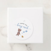 Teddy Bear Boy Birthday Party Blue Bedankjes Labels (In situ)