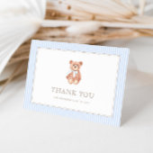 Teddy Bear Boy Classic Baby shower Bedankkaart