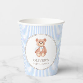 Teddy Bear Boy Classic Baby shower Party Papieren Bekers