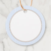 Teddy Bear Boy Classic Bedankt Baby shower Bedankjes Labels (Achterkant)