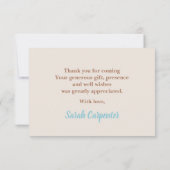 Teddy Bear Boy Dank je Nota Kaart Notitiekaartje (Achterkant)