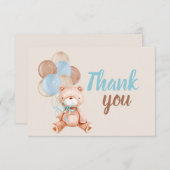 Teddy Bear Boy Dank je Nota Kaart Notitiekaartje (Voorkant / Achterkant)