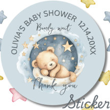Teddy Bear Boy wacht nauwelijks op Baby shower
