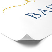 Teddy Bear Boy Welkomstteken Poster (Hoek)