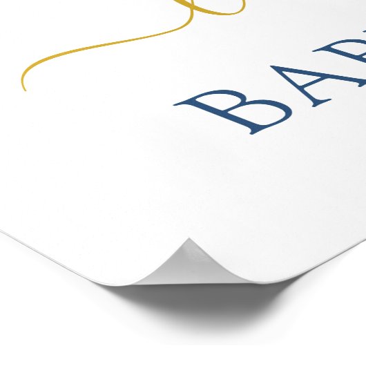 Teddy Bear Boy Welkomstteken Poster (Hoek)