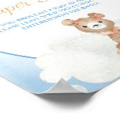 Teddy Bear Boy's Baby shower Diaper Raffle Poster (Hoek)