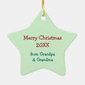 Teddy Bear Boys kerstversiering Keramisch Ornament (Achterkant)