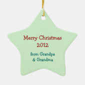 Teddy Bear Boys kerstversiering Keramisch Ornament (Achterkant)