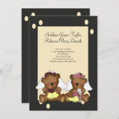 Teddy Bear Brides Wedding Kaart (Voorkant / Achterkant)